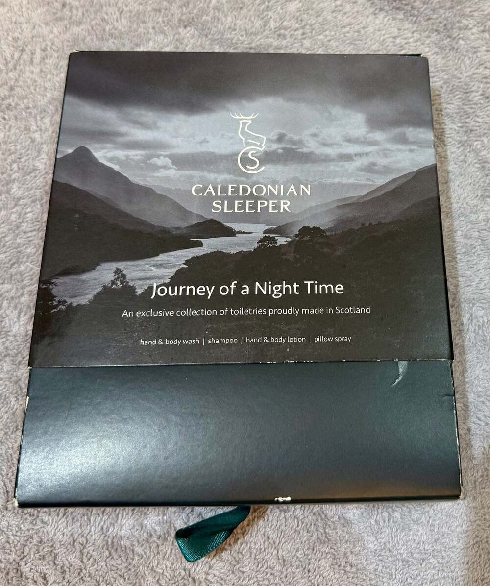 Arran for Caledonian Sleeper Journey of a Night Time Toiletries Travel Set